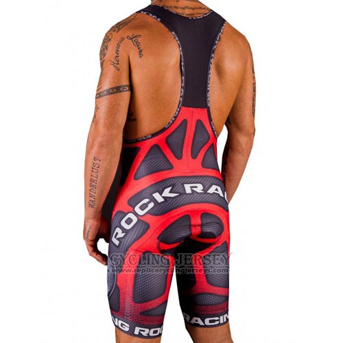 2016 Cycling Jersey Rock Racing Red and Marron Short Sleeve and Bib Short